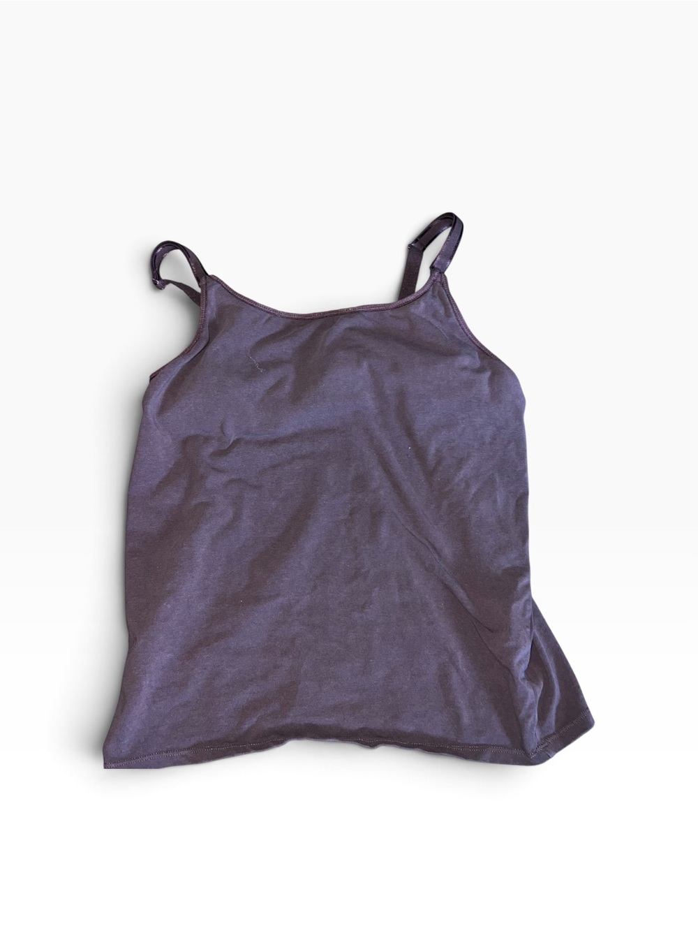 Brown Tank Top With Built In Bra Support Medium Basic Layering Camisole